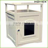 Wooden Durable White Cat Cage Mdf Pet Cage Homex_BSCI Factory thumbnail-1