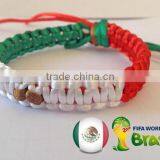 Hot New Bestselling Product Wholesale Unique Handmade MEXICO Flag Slap Bracelet Made in China