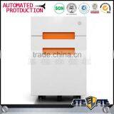 Office 3 Drawer Mobile Pedestal Cabinet Office Rollers for Metal File Cabinet Drawer Cabinet thumbnail-4