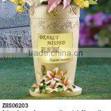 Solar Garden Gravestone Memorial Flower Vase thumbnail-1