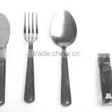 4pcs Set Outdoor Tactical SS Stainless Steel Flatware Cutlery Set thumbnail-6
