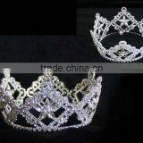 Fashion Rhinestone Silver Plating Wholeround Women Adult Tiaras Crown Pageant Accessories thumbnail-1