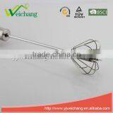WCW011 Stainless Steel Rotary Egg Whisk, Egg Beater,Stainless Steel Wire Manual Whisk Rotary Egg Beater Hand Mixer Kitchen Gadge thumbnail-3