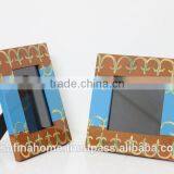 Rectangle Brown and Blue Wooden Photo Frame thumbnail-1