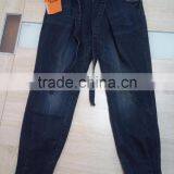 GZY Loose Causal New Pattern Lady Jeans Wholesale Guangzhou 2017 Strap Design Student Model Export China Cheap Price thumbnail-1