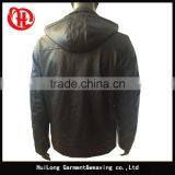 Black pu Leather Jacket Men Winter Jacket pu Leather Coat thumbnail-2