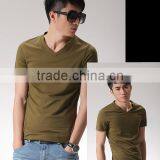 2016 Perfect Popular in China Hot Style Best Quality V-neck T-shirt for Men thumbnail-4