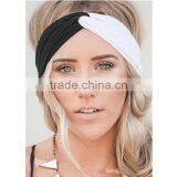 Colorful Women Plain Cotton Sport Headbands/custom Sport Headband Hair Band thumbnail-1