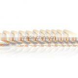 Fancy Diamond Cut 6 MM Three Tone Plated Side Veni Bangles thumbnail-1