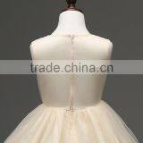 MGOO Hot Sale Cheap Champage Floral Girl Dress New Design Long Frock Children Fairy Dress 2016 MGT020 thumbnail-5