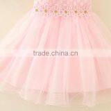 2017 Vietnam Summer Fashion Baby Frock Design Pink Short Sleeves Embroidery Flower Sweet Birthday Party Dresses Turkish Dress thumbnail-4