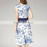 V-neck Maternity Casual Dresses Floral Nursing Clothing Loose and Comfortable Hide Breastfeeding Opening Skirts thumbnail-4