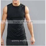OEM Sportwear Sleeveless Shirt New Design Muscle Fit Mens Tank Top thumbnail-1