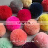 5-12cm Rabbit Fur Pompoms / Rabbit Fur Pom Poms / Rabbit Fur Pompons Keychain thumbnail-2