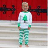 Factory Wholesale Kids Unisex 100%Organic Cotton Striped Pajamas Match Christmas Remake Giggle Moon Comfortable Pajamas thumbnail-2