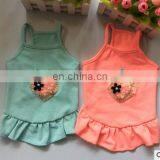 Cotton Dog Dress Strawberry Print Teddy Costume Summer Adorable Pet Clothes Cat Lady Skirt With Shoulder-straps thumbnail-1