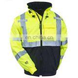 3m Reflective Winter Safety Jacket Two Tone Lime Yellow Reflective Jacket/Workwear Men's Reflective Safety Jackets/2lo