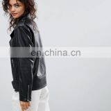 Women Popular Designs Custom pu Leather Jackets thumbnail-3