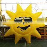 Giant Sun Shiny Holiday Decoration Inflatable Hanging Sun With Glasses