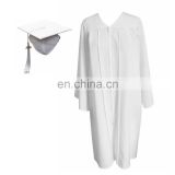 Wholesale White Graduation Matte Cap and Gown for High School