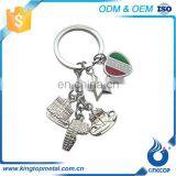 Customize Ornament Heart Shape Anti-Rape Key Shaped Pendant Chain Keychain thumbnail-4
