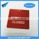 Aluminum Red Dog Tag With Engraved Logo thumbnail-1