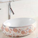 Oval Ceramic Tabletop Color Luxury Hotel Apartment Easy Mounted Bathroom no Hole Wash Hand Basin With Competitive Price