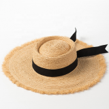 2019 New Style Spring Summer Beach Floppy Raffia Straw Hat For Women