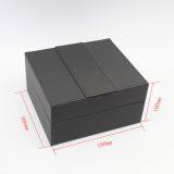 Black PU Leather Watch Box With Custom Insert for Holding Watch, Watch Strap, Warranty Card. thumbnail-2