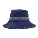 Solid color washed broken hole student simple sunscreen hat four seasons fisherman's hat