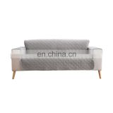 Zhejiang factory checker quilting furniture protector I shape sofa cover