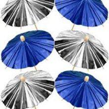 Gold/silver Foil Umbrella Picks Wood Sticks Party Cupcake/Ice Cream/Fruit/Cake Decoration Toothpick Birthday Wedding thumbnail-1