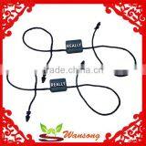 26cm Silver Embossed Black Plastic Hang Tag String