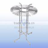 Chrome Metal Movable Clothes Hanger/display Stand for Shop Display