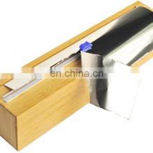 Bamboo Wood Dispenser with Slide Cutter Also for 12 inch Aluminum foil Plastic Wrap Dispenser