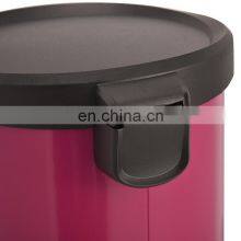 Уникально спроектированная мусорка для ванной комнаты, пластиковая, с тонкой крышкой, круглая, с порошковым покрытием, педальная thumbnail-2