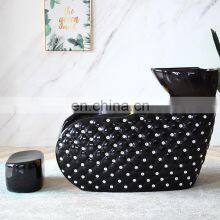 Fashionable Adjustable Black Beauty Salon Furniture Full Lay Down Back Wash Unit Hair Wash Shampoo Bowl Sink Chair thumbnail-4