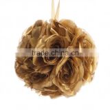 Good price wholesale gold silk flower ball