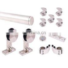 DIY 6.6FT Stainless Steel Modern Interior Sliding Barn Closet Cabinet Door Track Hardware Kit thumbnail-2