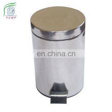 Stainless Steel Mirror Garbage Bin With Separate Bucket Trash Bin thumbnail-2