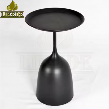 Iron Metal Bedside Table for Black Tea and Coffee Elegant Furniture Legs thumbnail-3
