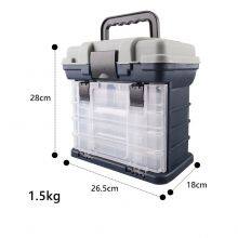 Fishing Tackle Box Four Removable Racks Lure and Hooks Storage Multipurpose Utility Box thumbnail-4