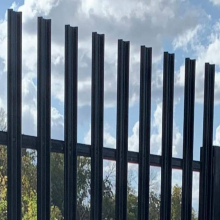 Palisade Style Security Wrought Iron Garden Fence | Galvanized Steel Picket Panels thumbnail-3