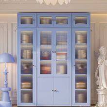 Enclosed Glass Bookcase With Multi-Layer Shelves & Safe Rounded Edges – Ideal for Living Room Storage & Office Spaces thumbnail-4