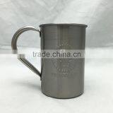 Embossing and Stamping Logo 16 Ounce -480ml 304# Stainless Steel Beer Mug, Drinking Mug thumbnail-1