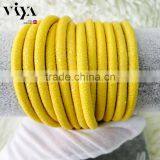 Deep Yellow Stingray Leather Rope/Cord Luxury Leather Jewelry Men Bracelet With High Quality Standard thumbnail-1