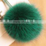 Direct Factory Wholesale Multi Colors Girls 100% Real Fox Fur Key Chain thumbnail-2