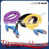 Flat Noodle Smile Face Design Mobile Usb 3.0 Easy Transfer Charging Cables Wires thumbnail-5