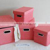 High Quality Newest Design Eco-friendly Wheat Straw Storage Basket thumbnail-3