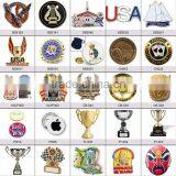 Customized Metal Type Plating Rhinestone Pierced Lock Charms thumbnail-2